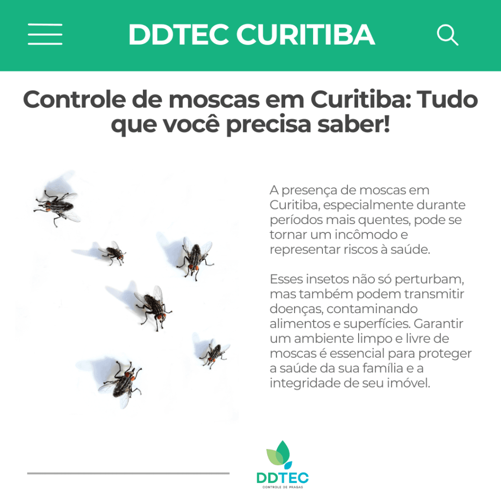 Controle de Moscas em Curitiba: Tudo que Você Precisa Saber!